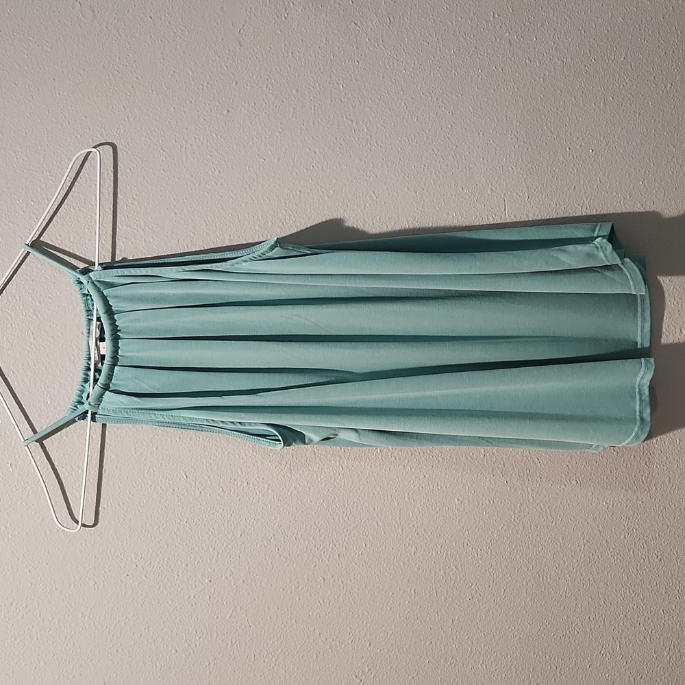 Green Envelope Teal Tank Top Size Small